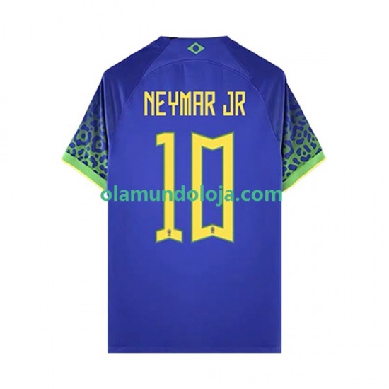 Camisola Brasil Neymar JR 10 Homem Equipamento Segundo Copa do Mundo 2022 Manga Curta